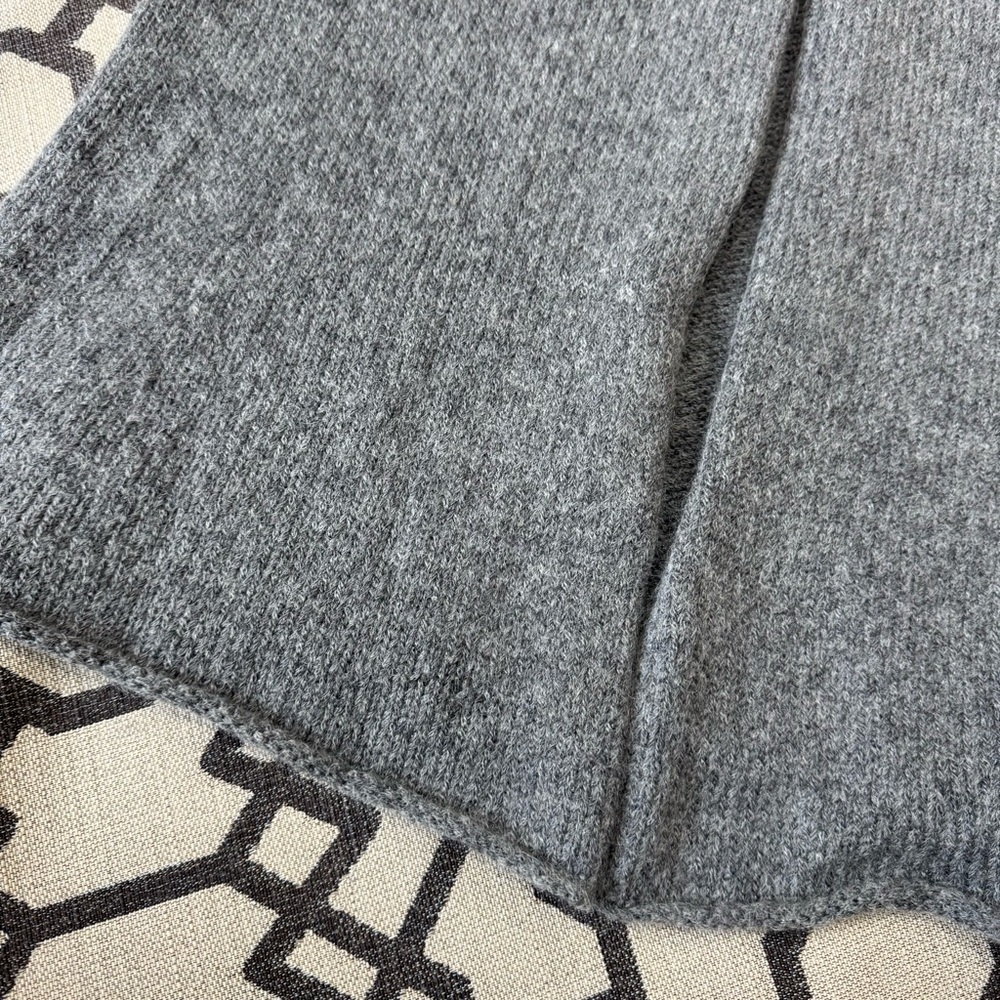 Eileen Fisher Wool Mohair Knit Open Front Hooded Hood Gray Vest Sweater Sz S - Picture 10 of 12